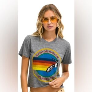 KID'S AVIATOR NATION NORTH SHORE TEE - HEATHER GREY
